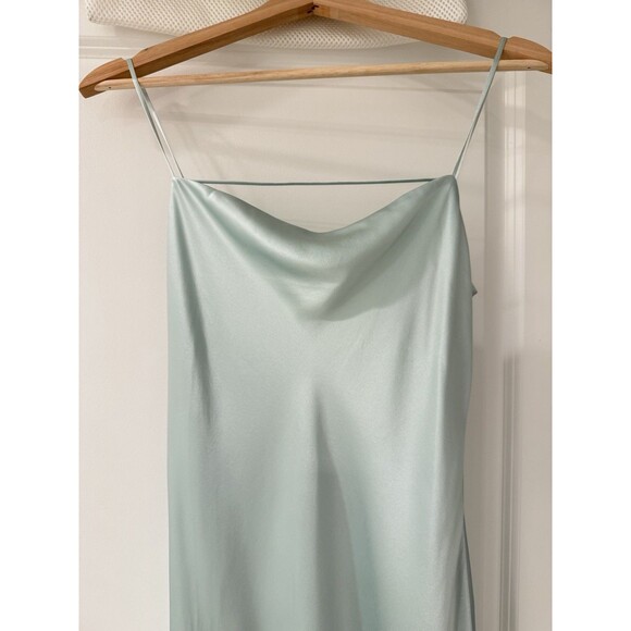 NWOT Reformation Cardi Silk Dress Elegant Mint Green Slip Dress Orig. $278 - Picture 8 of 14